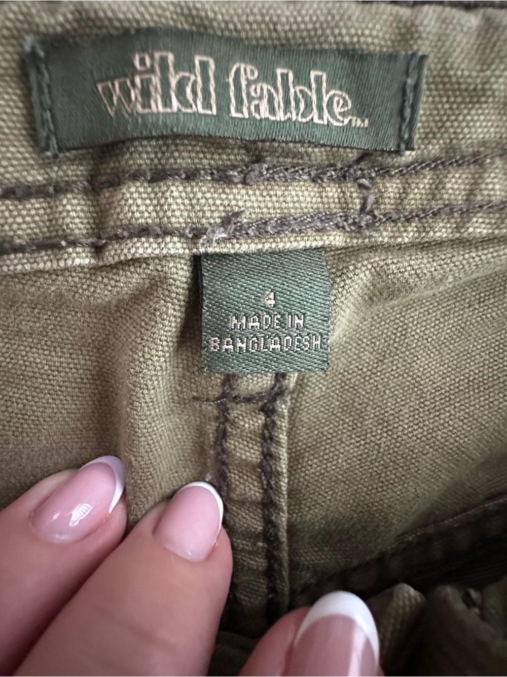 wild fable Olive Green Cargo Pants - Picture 2 of 5